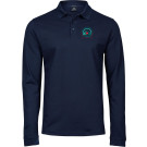 Herren Luxus Stretch Piqué Polo langarm
